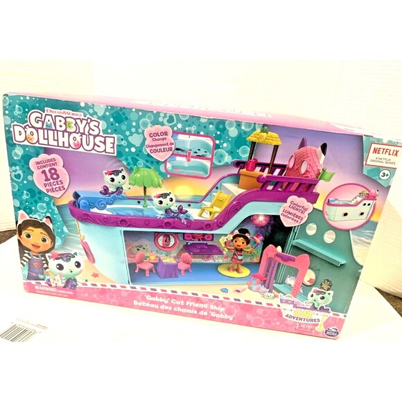 Gabby’s Dollhouse, Gabby Cat Friend Ship Cruise Ship Toy Vehicle Playset NEW - Picture 5 of 7